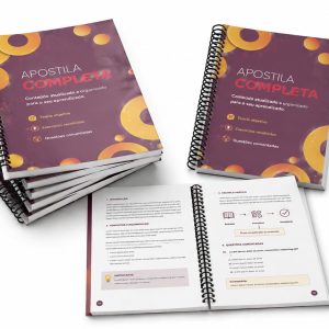 Apostilas impressas e encadernadas com espiral