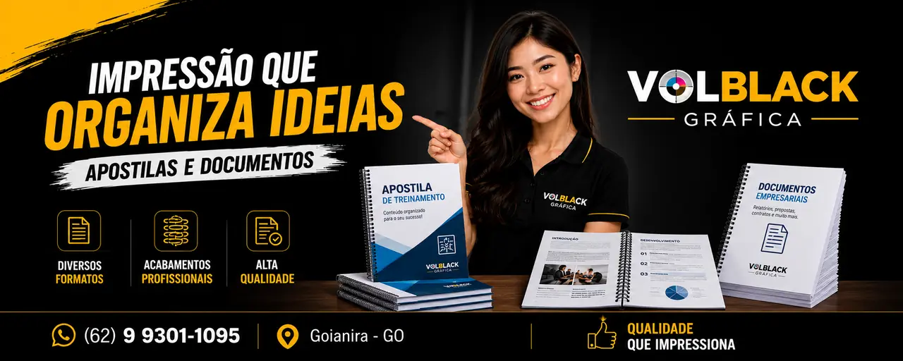 Impressao de apostilas e documentos com acabamento profissional