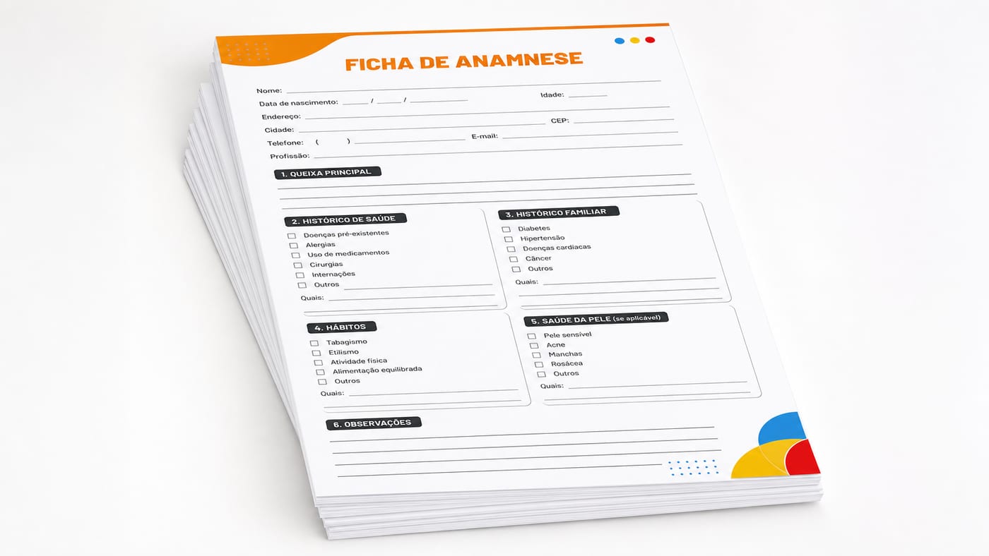 Bloco 15 x 20 ficha de anamnese