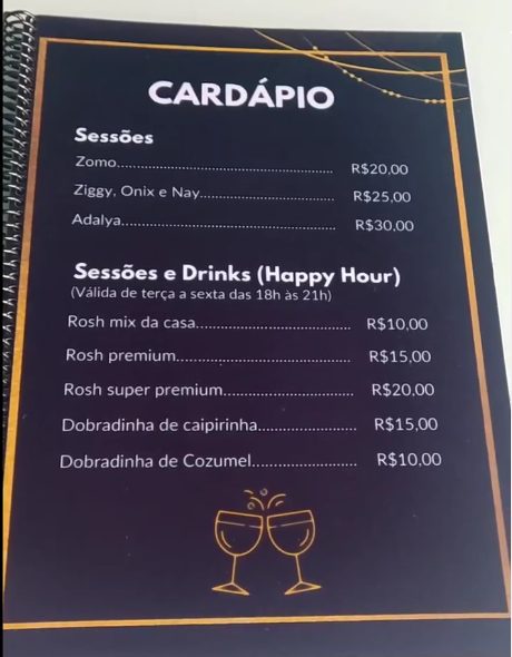 Cardápio personalizado plastificado ou em PVC