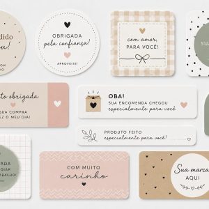 Modelos de etiquetas adesivas personalizadas