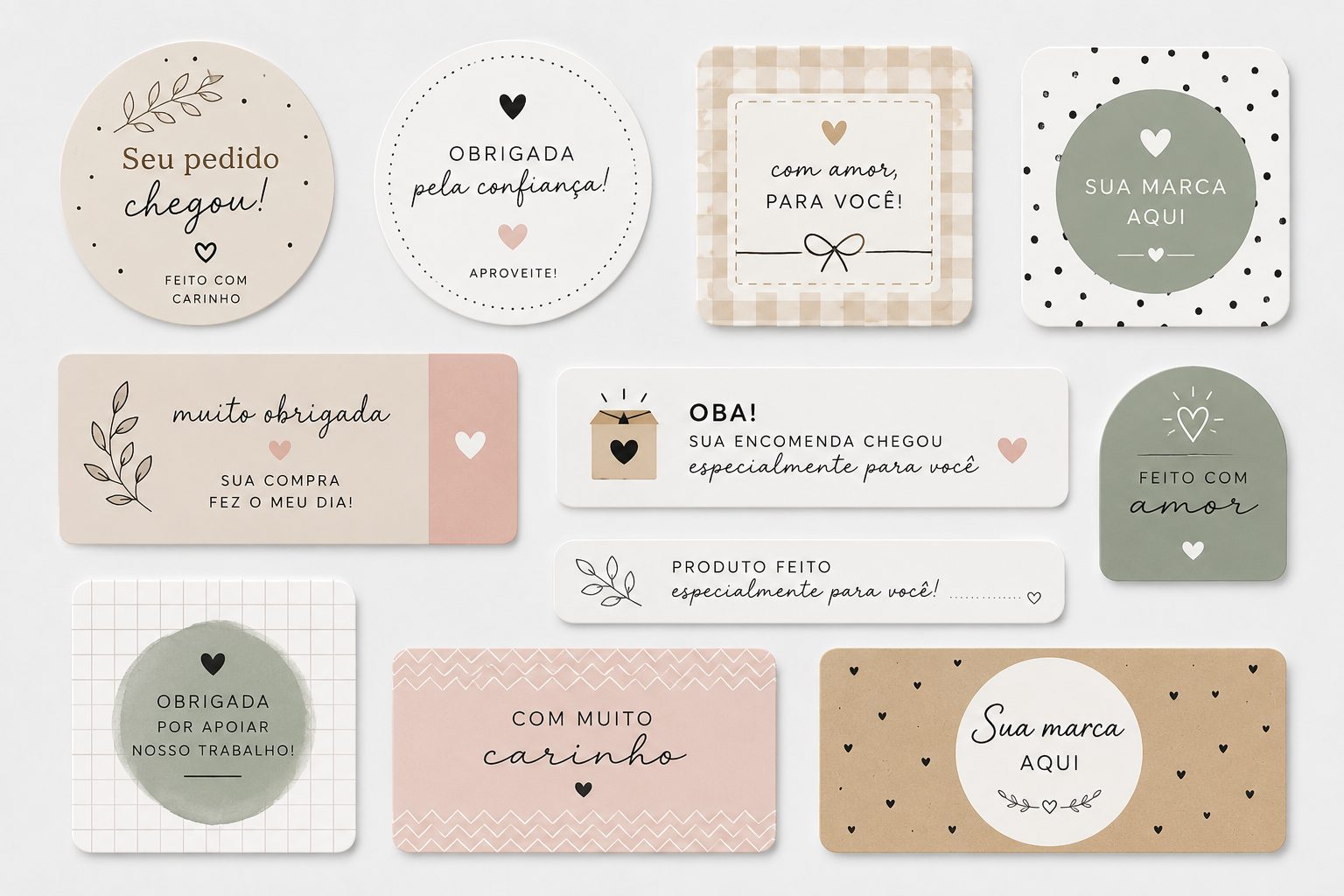 Modelos de etiquetas adesivas personalizadas