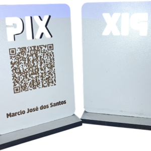Placa Pix personalizada em MDF com QR Code