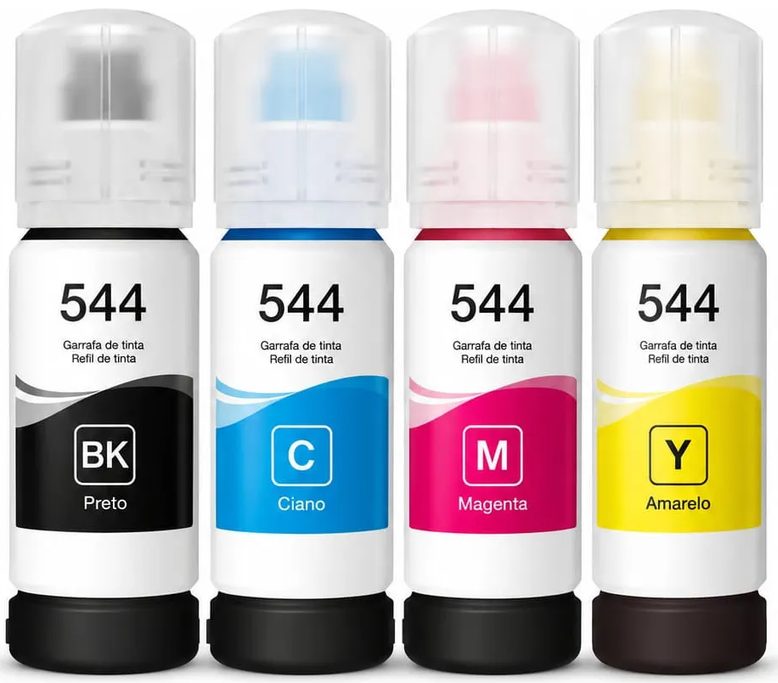 Kit de tintas Epson 544 preto ciano magenta e amarelo