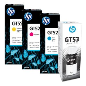 Kit de tintas HP GT52 e GT53 preto ciano magenta e amarelo