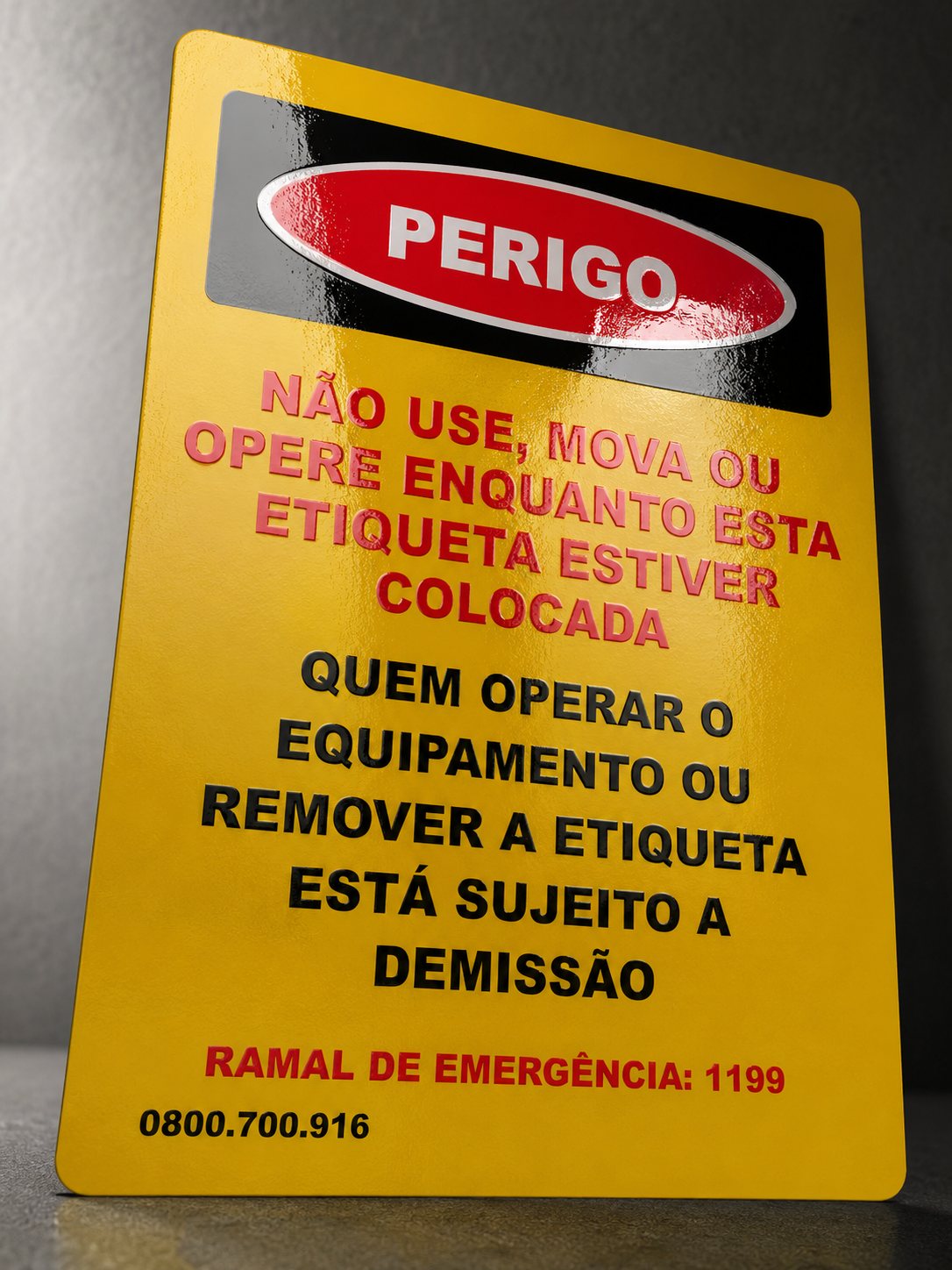 Etiqueta de Sinalização 10x15cm Couchê 300g com BOPP e Verniz Localizado - Milheiro