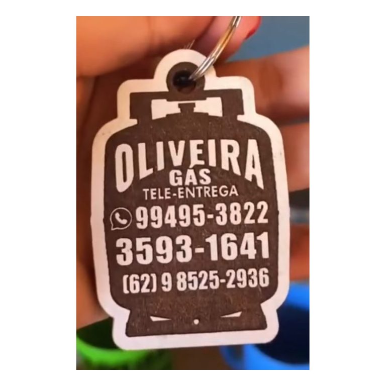 Chaveiro em MDF personalizado para empresa